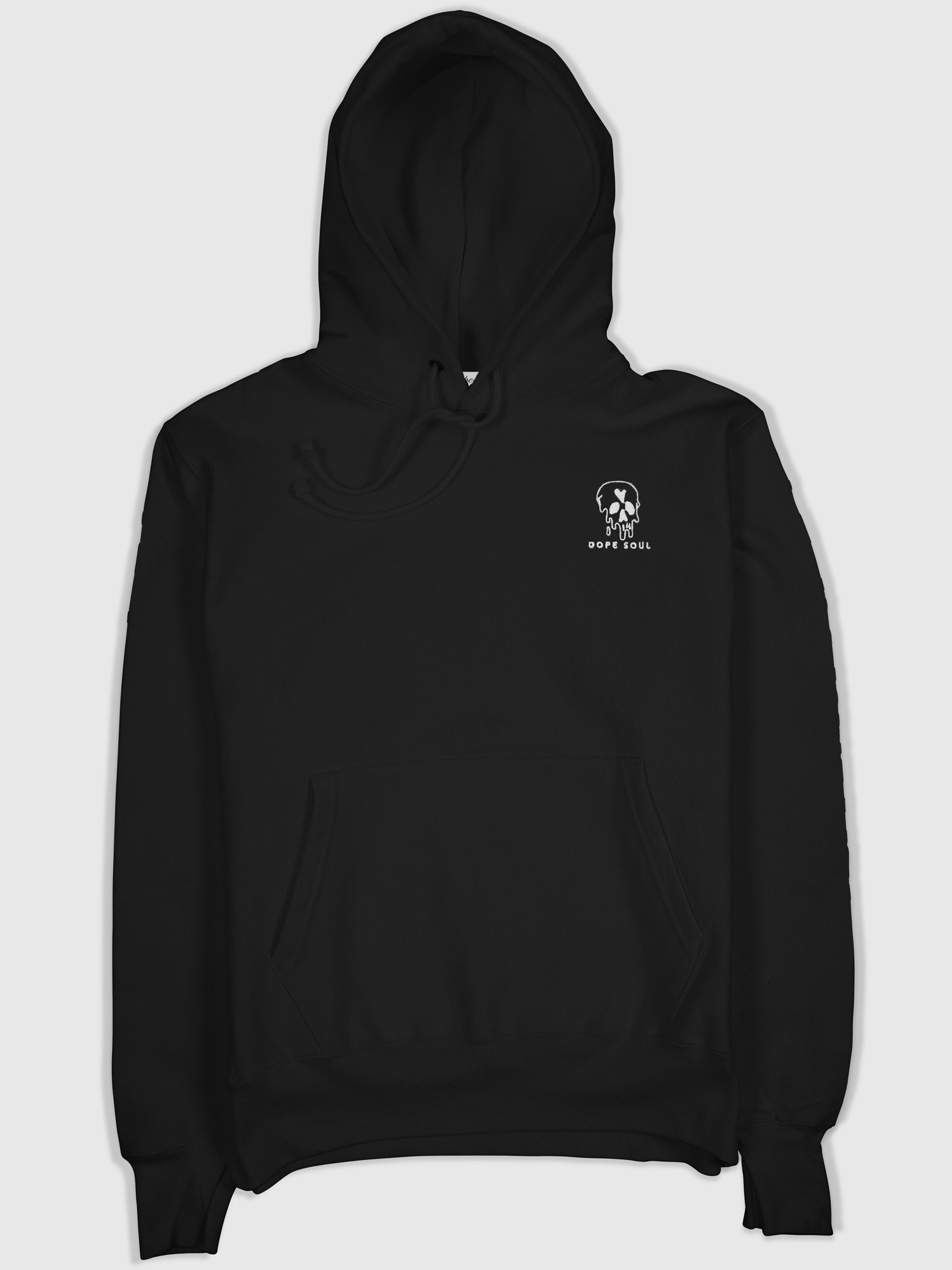 EMBROIDERED BLACK SKULL HOODIE product image (1)