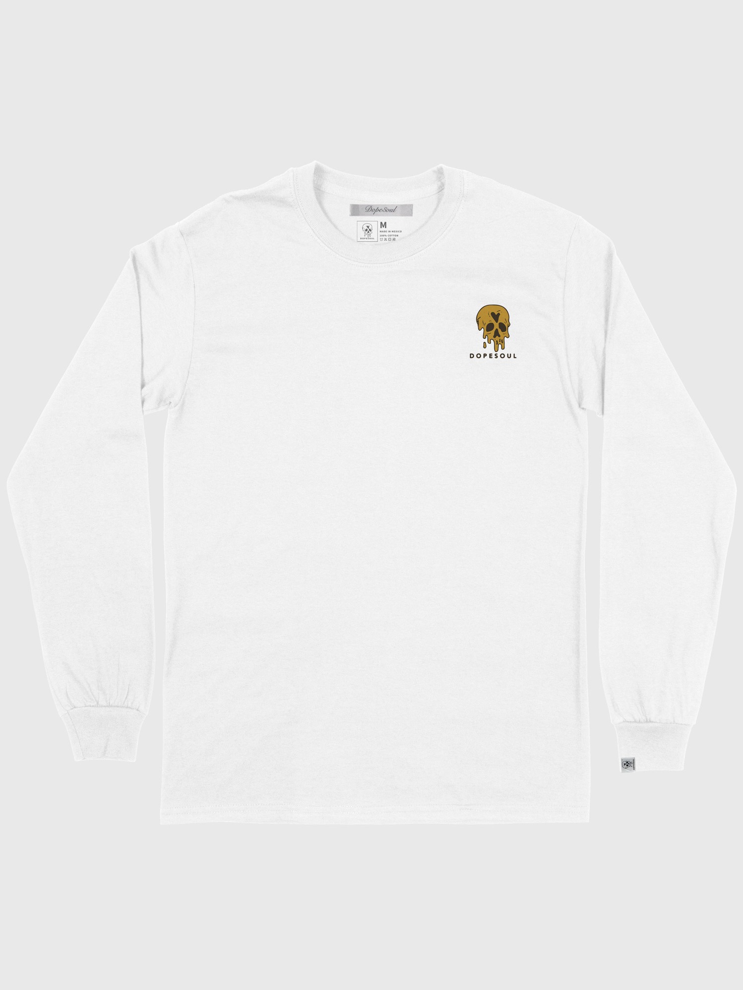 WHITE TWO-COLOR SKULL L/S product image (1)